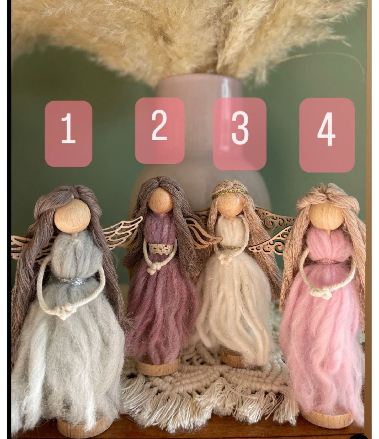 Makramee Engel Schutzengel Boho Weihnachten Adventskalender Taufgeschenk