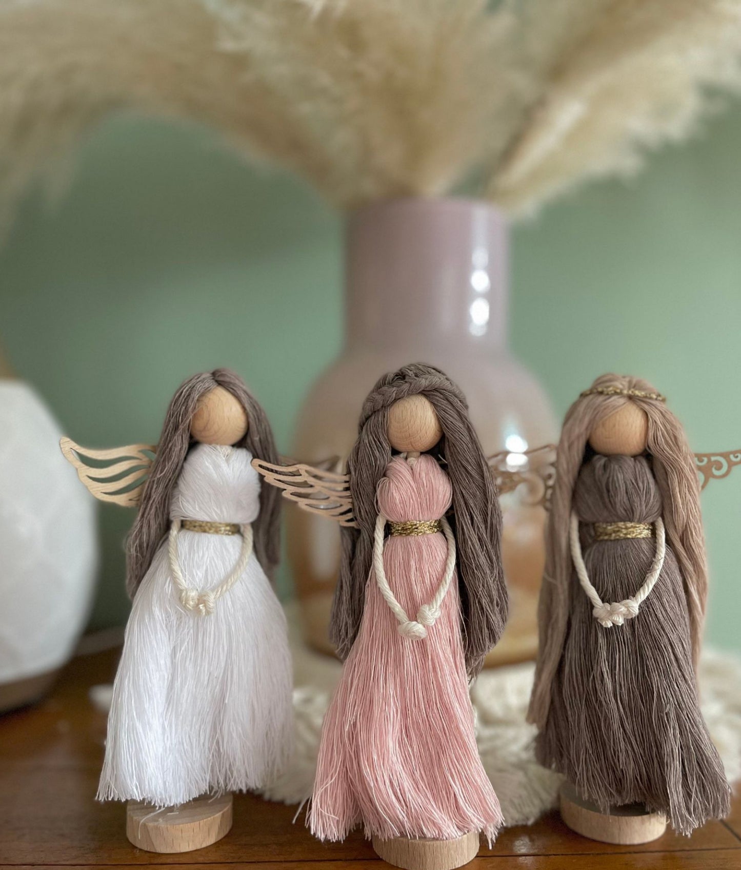 Makramee Engel Schutzengel Boho Weihnachten Adventskalender Taufgeschenk