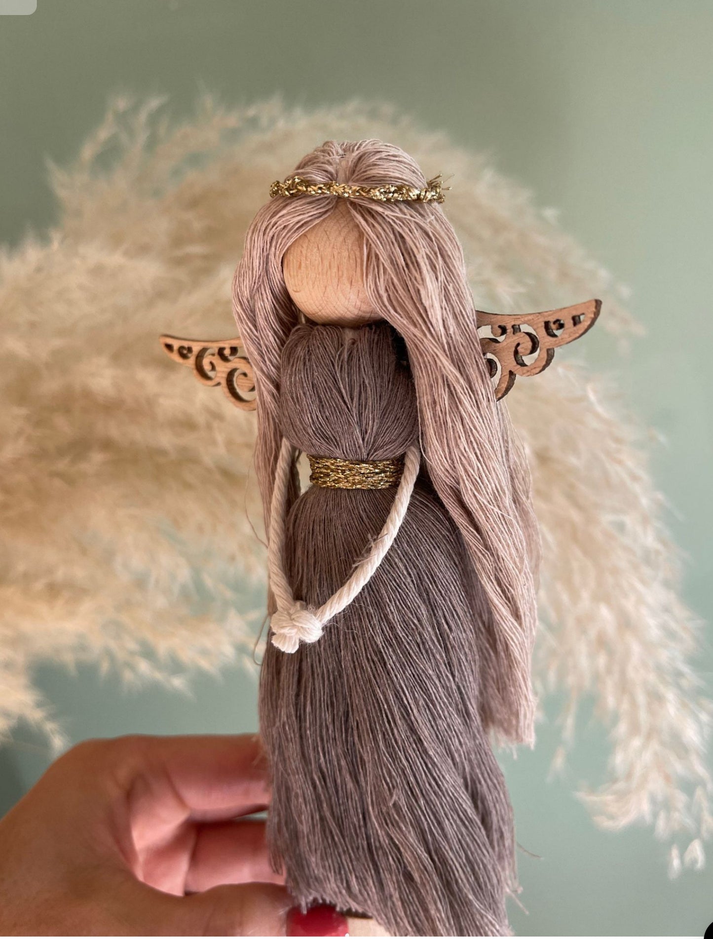 Makramee Engel Schutzengel Boho Weihnachten Adventskalender Taufgeschenk
