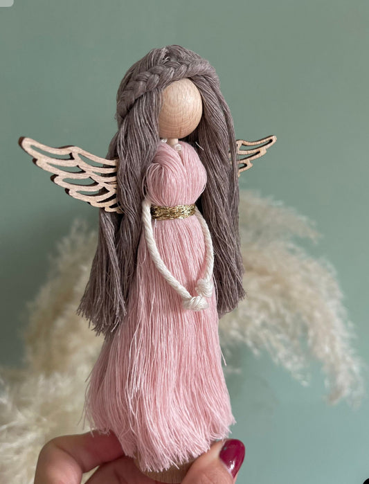 Makramee Engel Schutzengel Boho Weihnachten Adventskalender Taufgeschenk