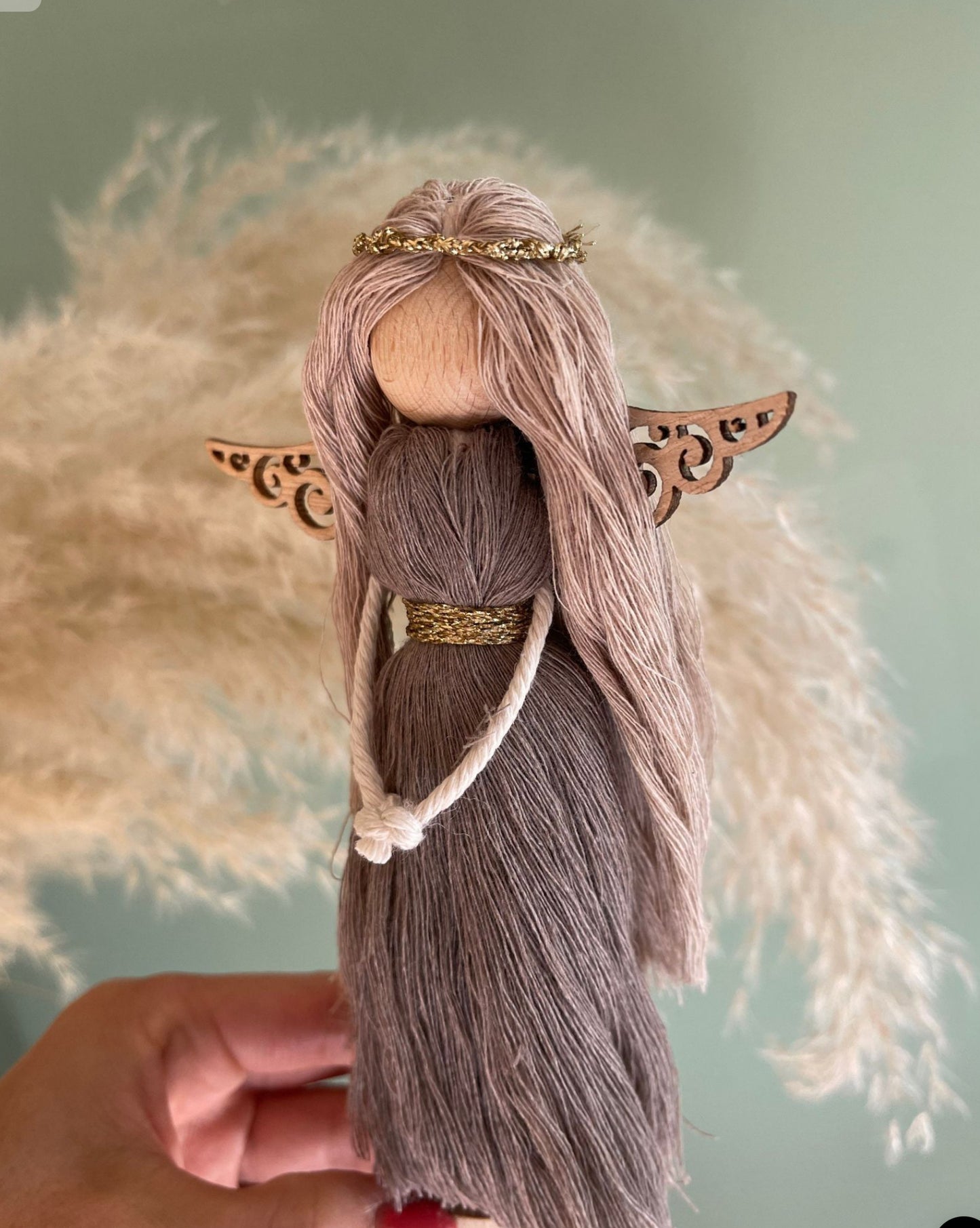 Makramee Engel Schutzengel Boho Weihnachten Adventskalender Taufgeschenk