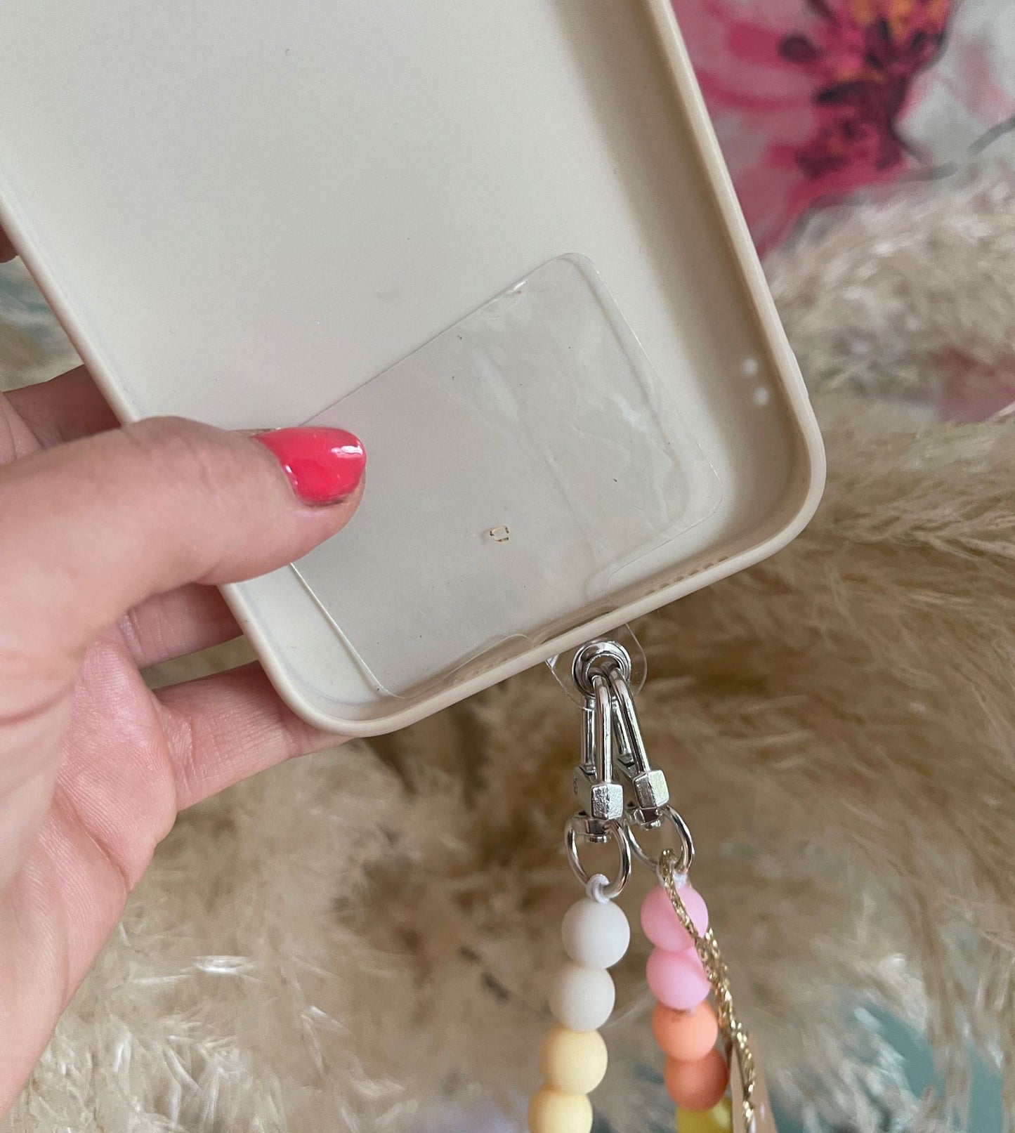 Handykette Perlen Quasten Boho Hippie Bodycross ( ohne Hülle) Acrylperlen (Kopie) (Kopie)