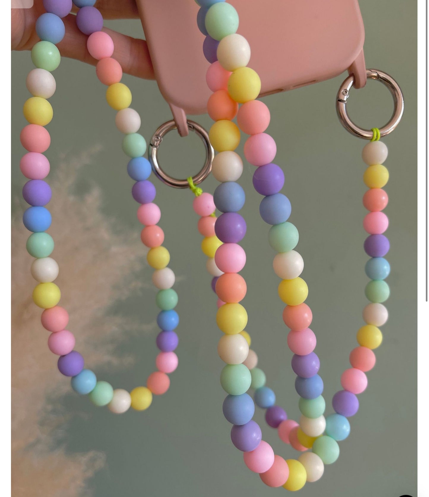 Handykette bunt Perlen Quasten Boho Hippie Bodycross ( ohne Hülle) Acrylperlen (Kopie) (Kopie)