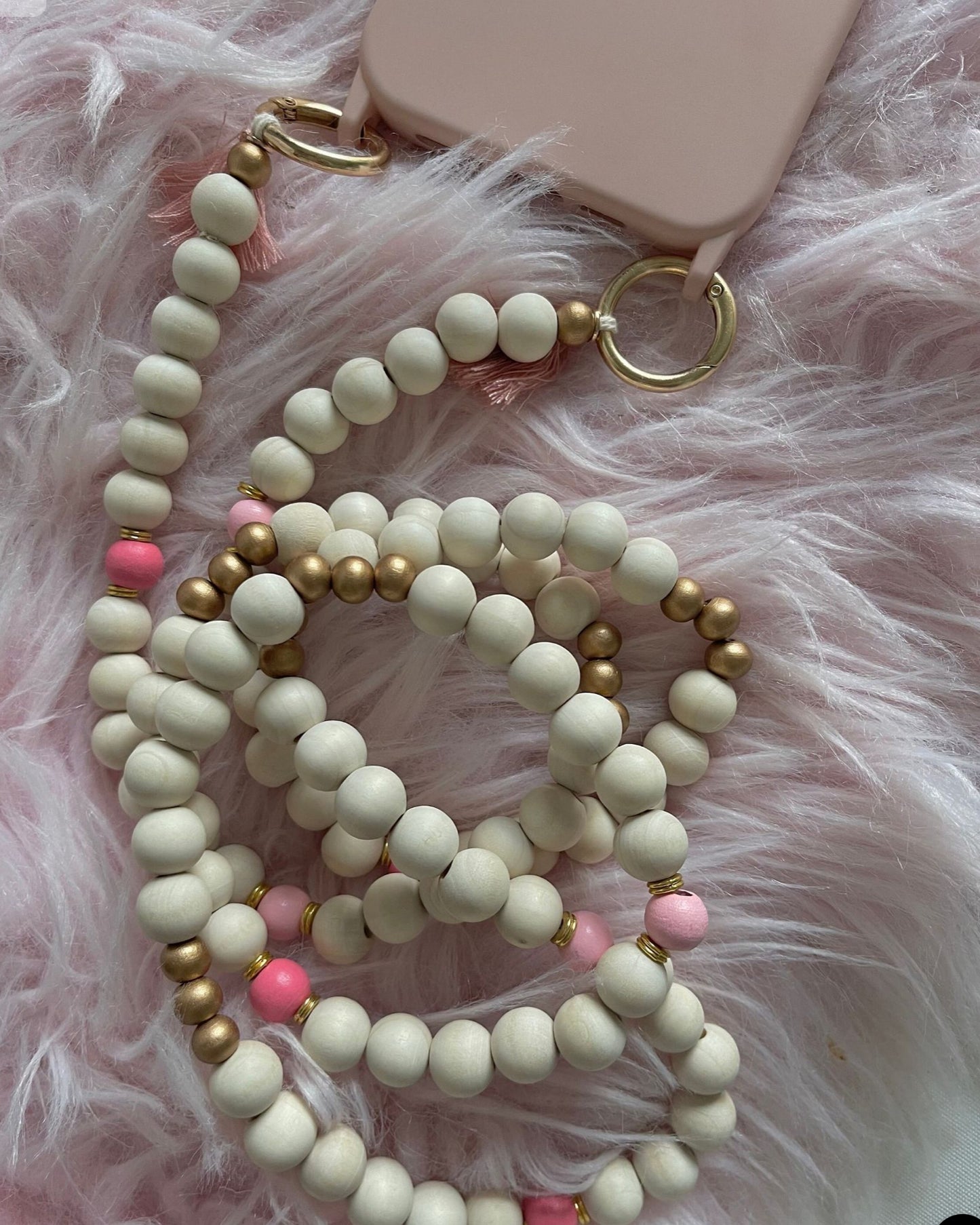 Handykette Perlen Quasten Boho Hippie Bodycross ( ohne Hülle) Acrylperlen (Kopie) (Kopie)