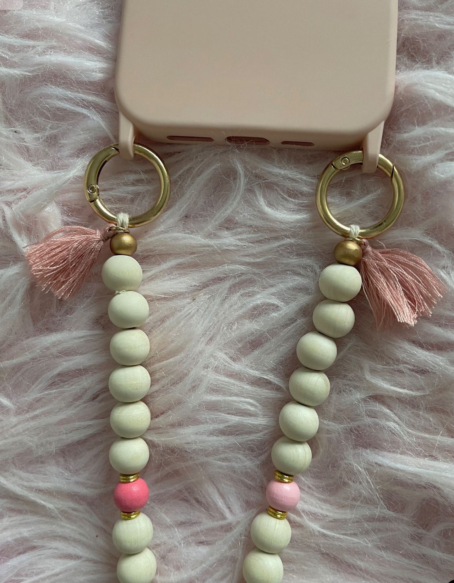Handykette Perlen Quasten Boho Hippie Bodycross ( ohne Hülle) Acrylperlen (Kopie) (Kopie)