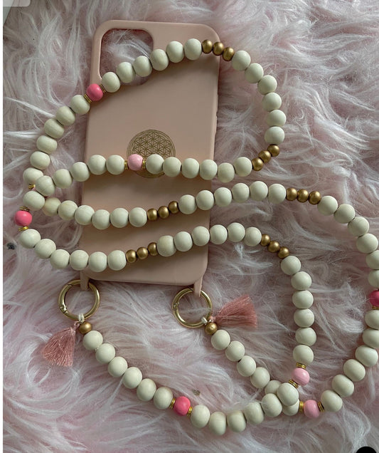 Handykette Perlen Quasten Boho Hippie Bodycross ( ohne Hülle) Acrylperlen (Kopie) (Kopie)