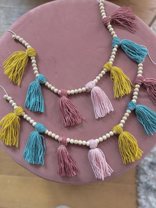 Fahrradkorb Wimpelkette Makramee Girlande Sommer Boho Fahrradkette Fahrradgirlande (Kopie)