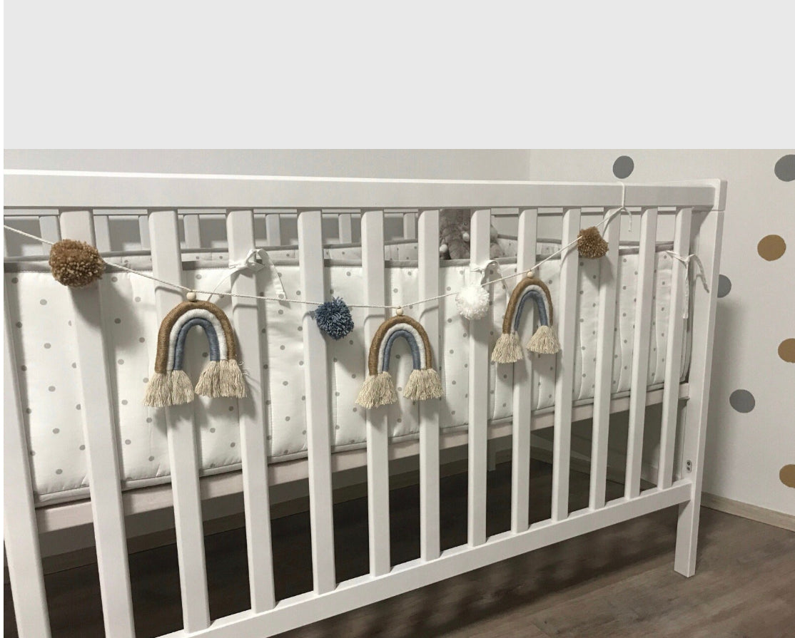 Makramee Regenbogen Wimpelkette Wandbehang Boho Regenbogen Kinderzimmer Deko Wickeltisch Deko Boho Girlande (Kopie) (Kopie)