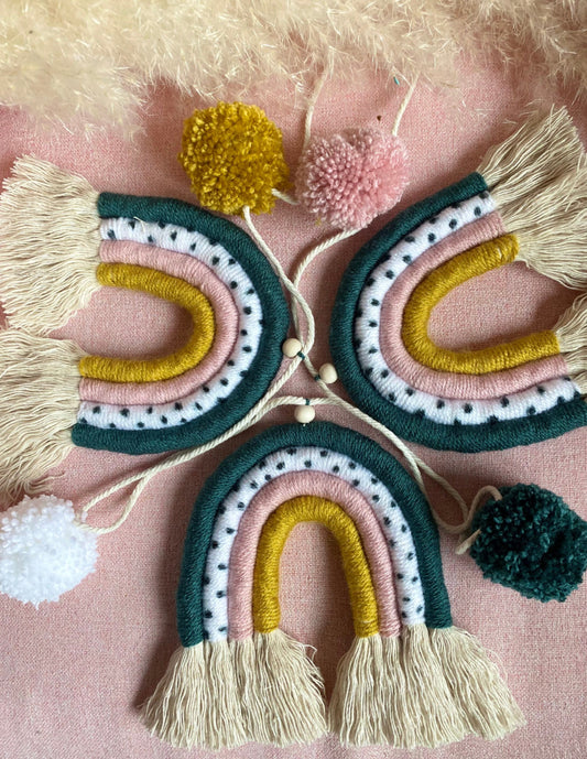 Makramee Regenbogen Wimpelkette Wandbehang Boho Regenbogen Kinderzimmer Deko Wickeltisch Deko Boho Girlande (Kopie)