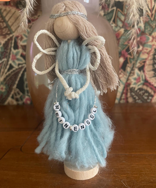 Makramee Engel Schutzengel Boho Weihnachten Adventskalender Taufgeschenk Buchstaben Perlen