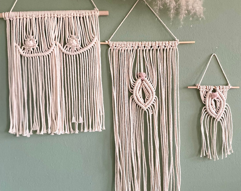 Wall hanging vulva vagina macrame pendant