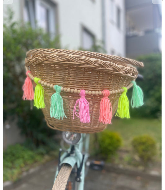 Fahrrad Girlande Makramee Boho Fahrrad Zubehör Fahrrad Deko Quasten Girlande Fahrradmakramee