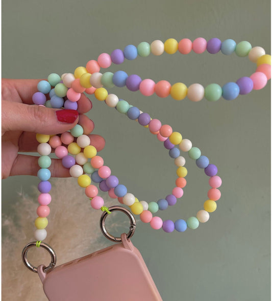 Handykette bunt Perlen Quasten Boho Hippie Bodycross ( ohne Hülle) Acrylperlen (Kopie) (Kopie)