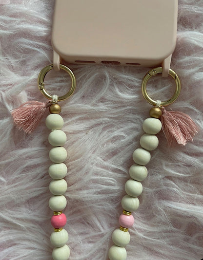 Handykette Perlen Quasten Boho Hippie Bodycross ( ohne Hülle) Acrylperlen (Kopie) (Kopie)
