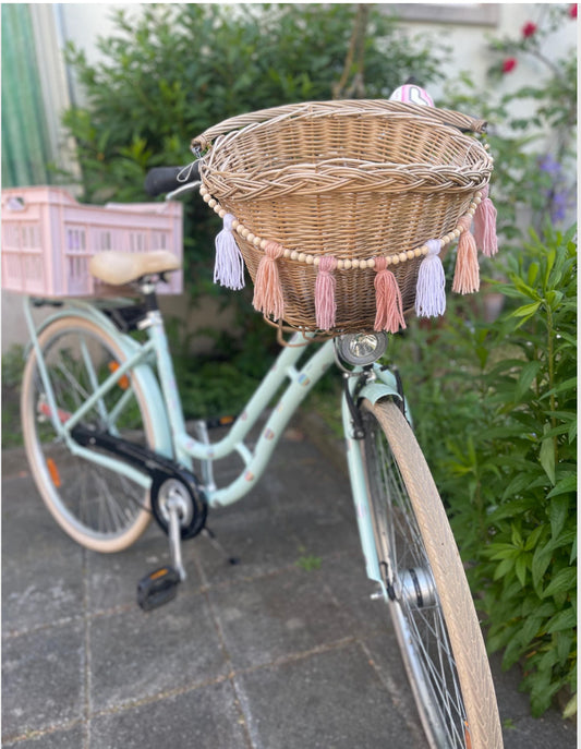 Fahrradkorb Wimpelkette Makramee Girlande Sommer Boho Fahrradkette Fahrradgirlande (Kopie) (Kopie)