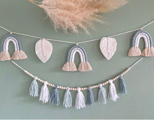 Makramee Regenbogen Wimpelkette Wandbehang Boho Regenbogen Kinderzimmer Deko Wickeltisch Deko Boho Girlande (Kopie)