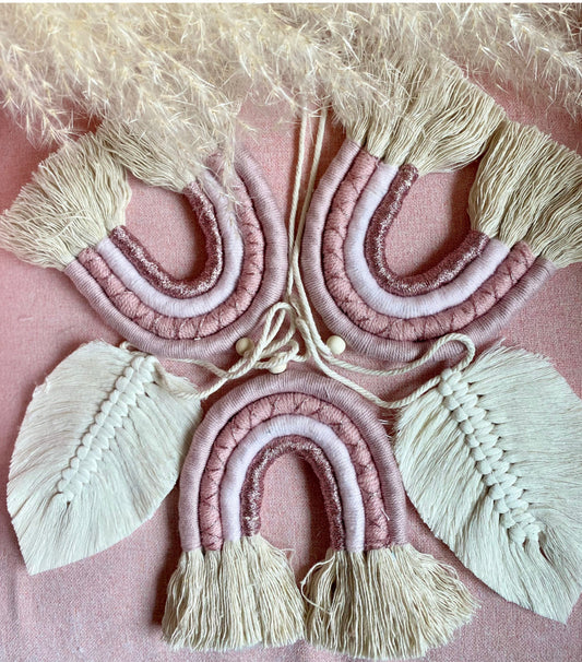 Glitzer Makramee Regenbogen Wimpelkette Wandbehang Boho Regenbogen Kinderzimmer Deko Wickeltisch Deko Boho Girlande (Kopie)