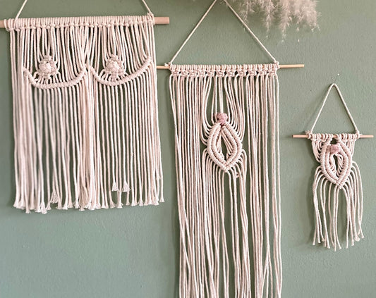 Wall hanging vulva vagina macrame pendant